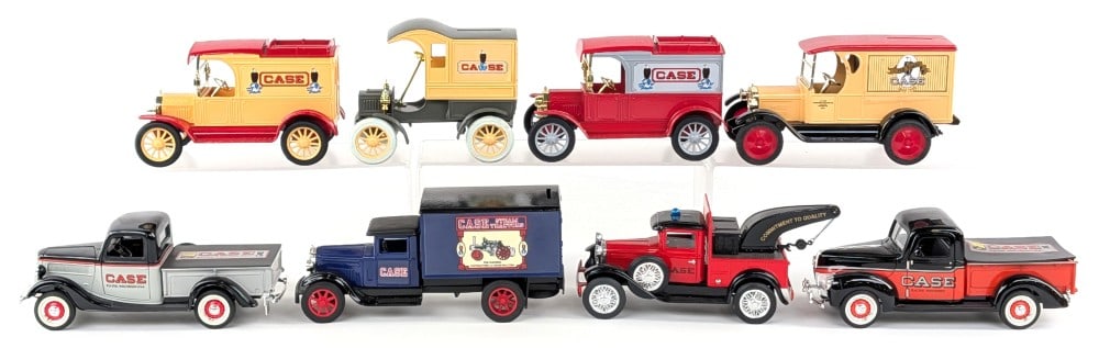 (8) Die-Cast Metal Case Tractor Banks / Pickup Trucks (1 of 7)