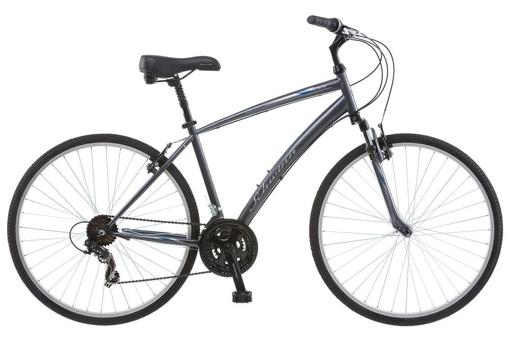 Schwinn 700C Men's Network 1 - Gray Bicycle Model #S4024D - NIB: STOCK PHOTO. Schwinn 700C Men's Network 1 - Gray Bicycle Model #S4024D. The bicycle is new in the box / unassembled. The box shows some minor handling wear. The box measures approximately 54" across b