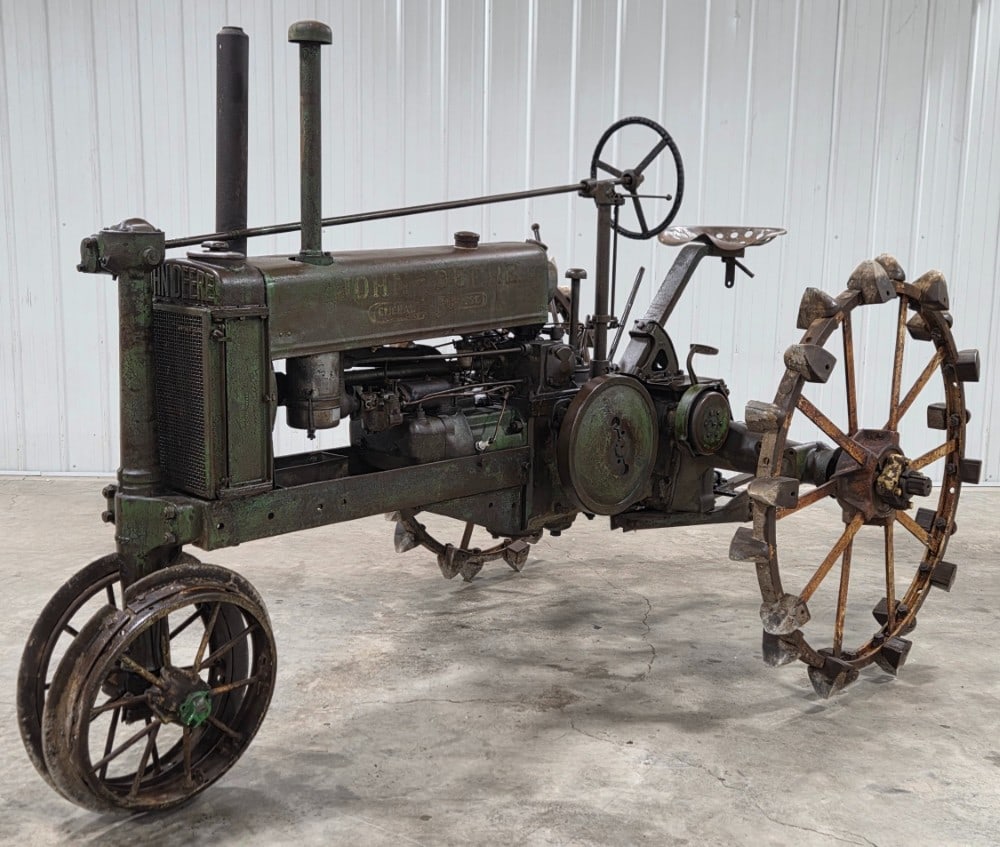 1935 John Deere 4 Bolt B: Sells with no Reserve! Stunning Original! 2 cylinder engine 4 speed transmission PTO Loop Drawbar Full set of steel wheels? Built September 15, 1935 Shipped Jan 16, 1936 to Elwood, NE Steve found this