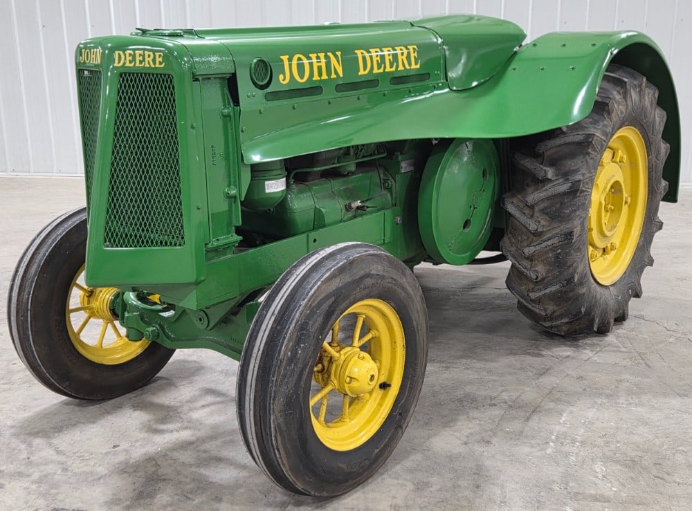 1937 John Deere AOS: Sells with no Reserve! From the Steve Just Collection Shipped May 3, 1937 to Orlando Florida Rare overdrive gear ratio, 1 of less then 10 with this option! 2 cylinder engine 4 speed transmission Full
