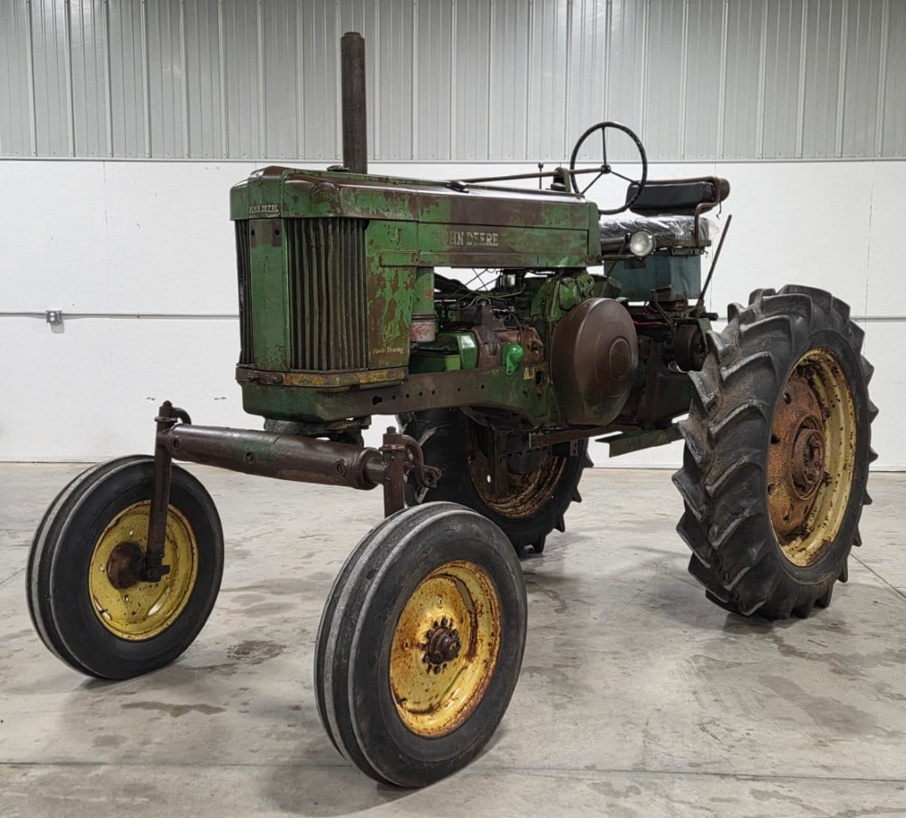 1955 John Deere 60 All Fuel Hi-Crop: Sells with no Reserve! From the Steve Just Collection 1 of 135 built! Shipped export on August 20, 1951 Found and imported by Steve in Los Mochis, Sinaloa, Mexico 2 cylinder gas engine 6 speed transmi