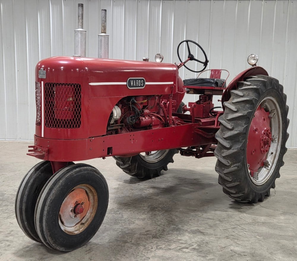 1948 Wards: Sells with no Reserve! Very rare and uncommon tractor! 6 cylinder Chrysler engine New Departure 5 speed transmission hooked to factory fluid drive Hydraulic brakes Correct final drives Hydraulics with