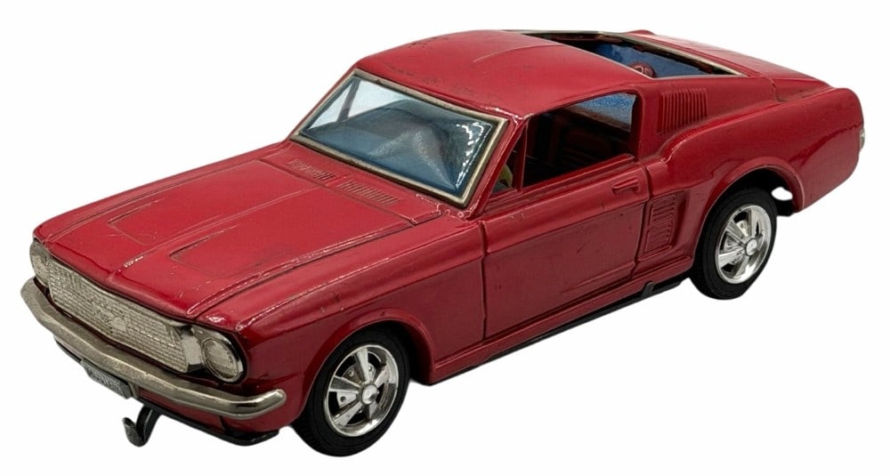 Vintage Taiyo Japan Tin Litho Battery Operated Ford Mustang Fastback (1 of 10)