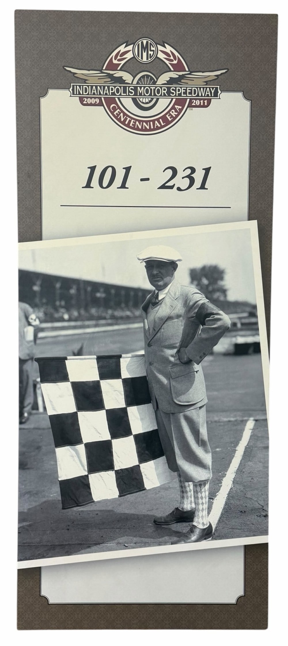 DS Hard-Cardboard Indianapolis Motor Speedway Centennial Era 101-231 Sign (1 of 5)