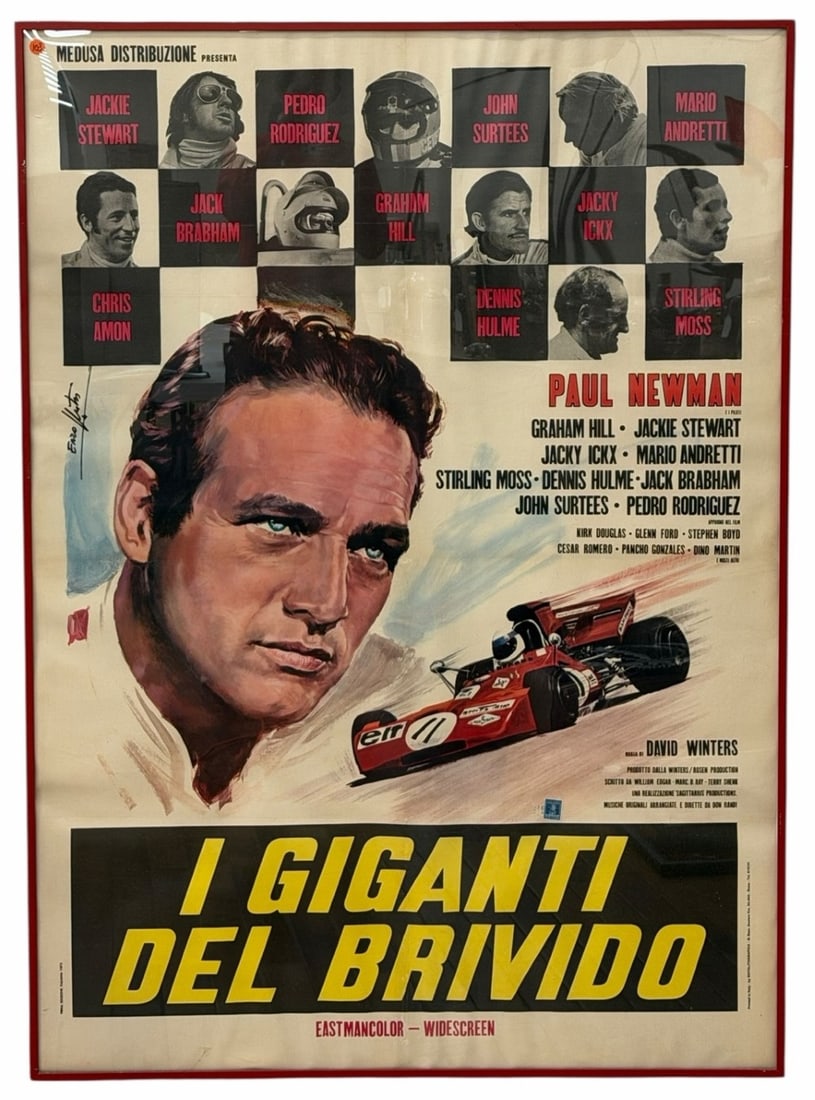 1972 Framed "Once Upon A Wheel" Documentary Film Advertisement Poster (1 of 8)