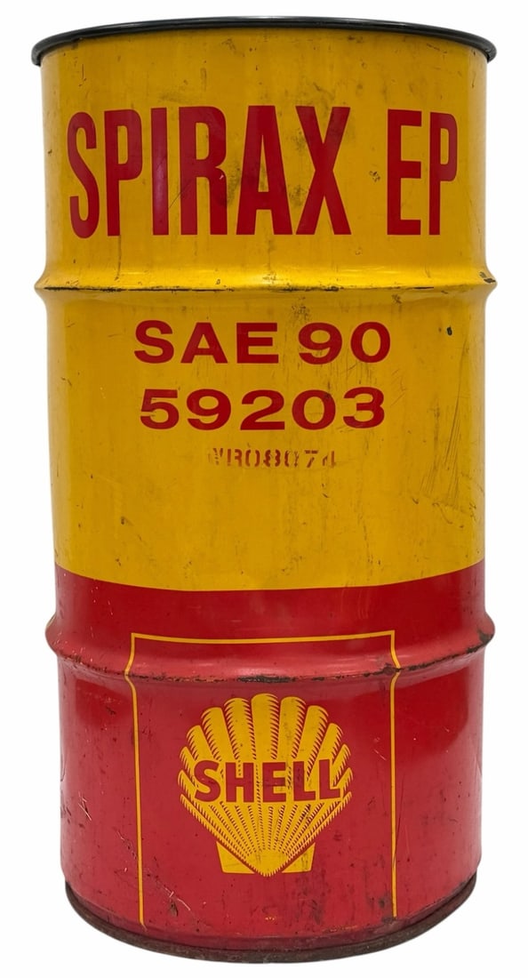 Vintage Shell Spirax EP SAE 90 Gear Oil Drum (1 of 8)