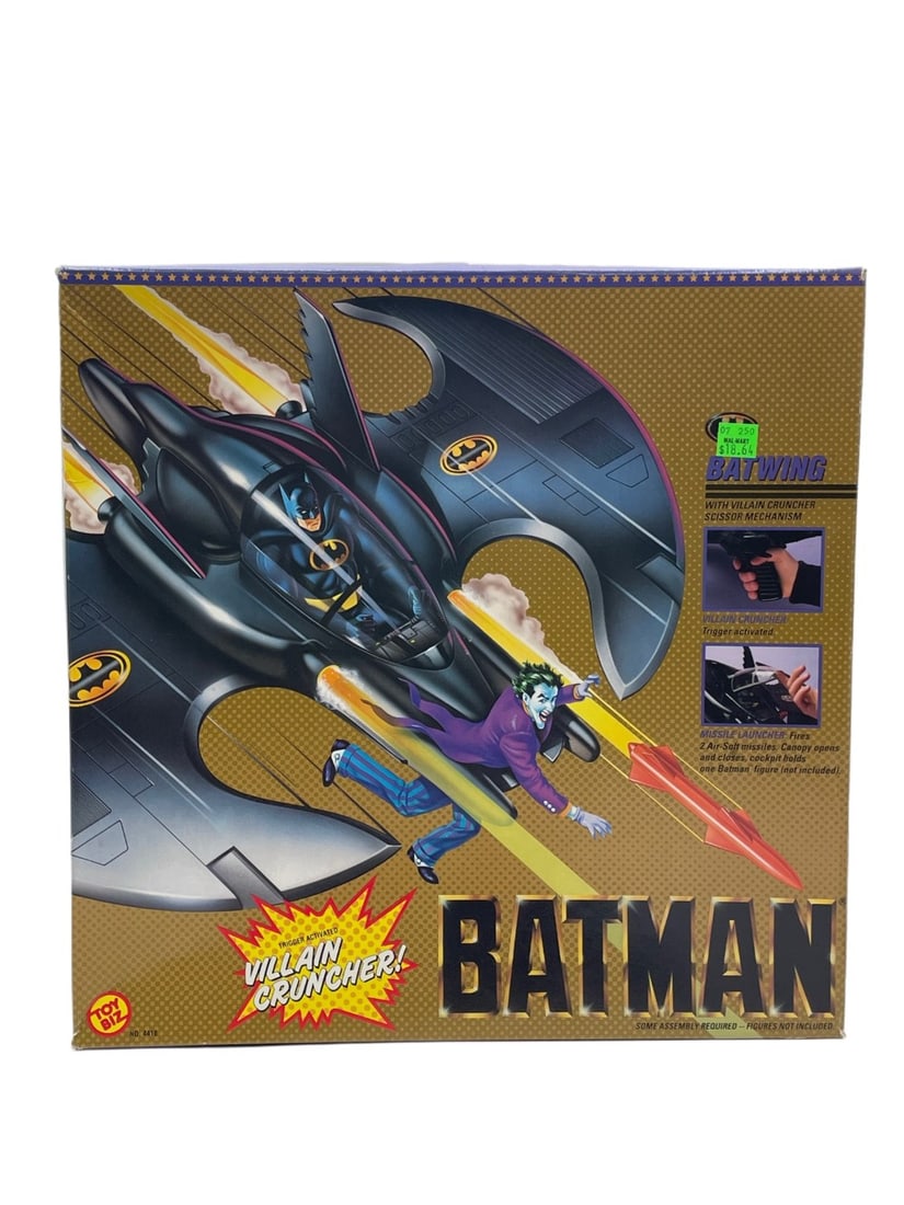 1989 Toy Biz Batman Batwing Villain Cruncher In Original Box (1 of 8)