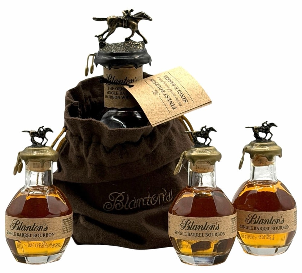 (4) Blanton's Single Barrel Bourbon 93 Proof 375ML & Blanton's Single Barrel Bourbon Miniature 50ML (1 of 10)