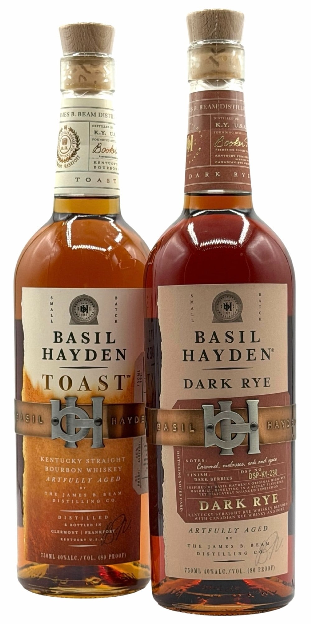 Pair Of Basil Hayden Bourbon 80 Proof 750ML (1 of 13)