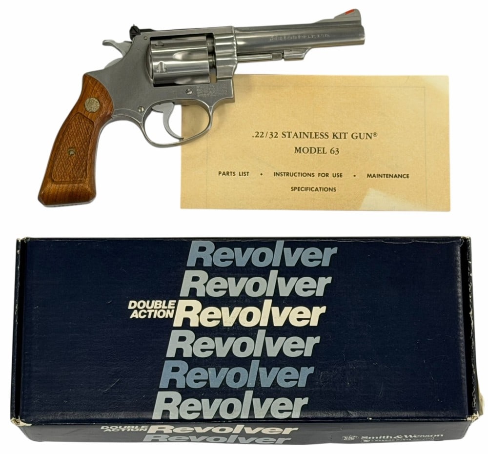 Smith & Wesson Model 63 .22 LR Stainless Revolver in Box (1 of 17)