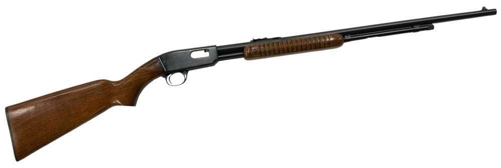 1959 Winchester Model 61 .22 Caliber Pump Action Rifle: 1959 Winchester Model 61 .22 Caliber Pump Action Rifle.? The vintage Winchester model 61 is in very nice used condition.? Barrel measures 24 inches in length.? Blueing is very strong, bore is extremel