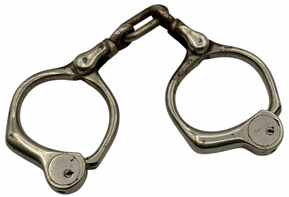 Antique Bean 1899 Handcuffs Without Keys (1 of 5)