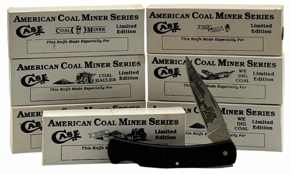 (7) Case American Coal Miner Series Limited Edition Knife Collection (1 of 6)