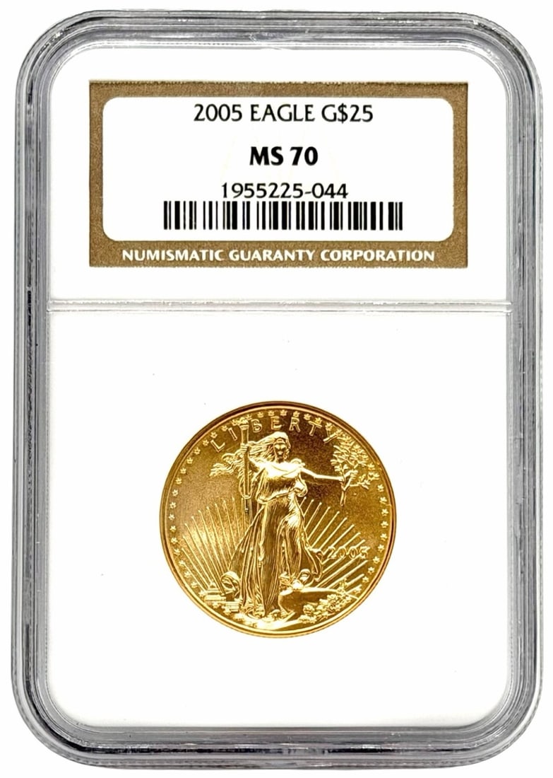 2005 United States $25 American Eagle 1/2 Ounce Gold Coin, NGC MS 70 (1 of 5)