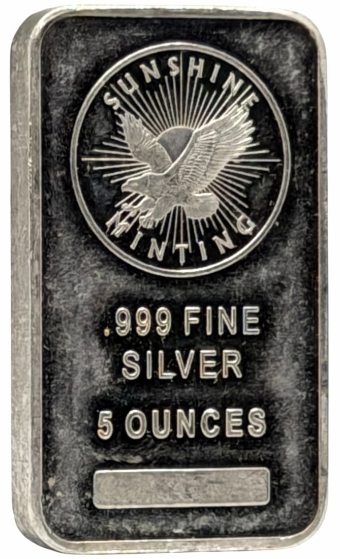 Sunshine Minting 5 Ounce .999 Fine Silver Bar (1 of 5)