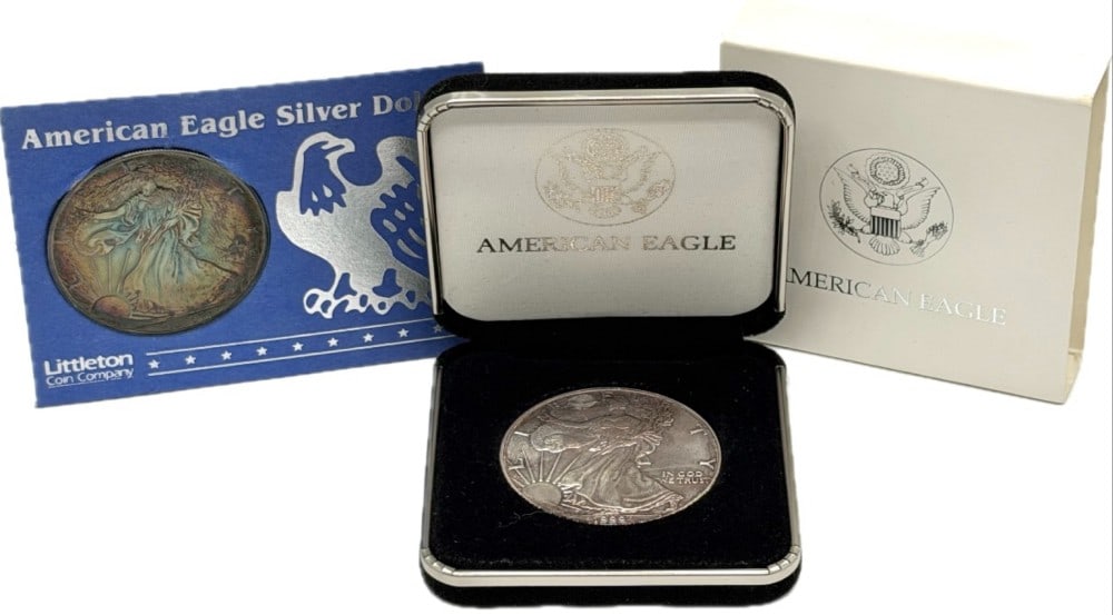 1996 & 1999 United States $1 American Eagle Silver Coins (1 of 7)