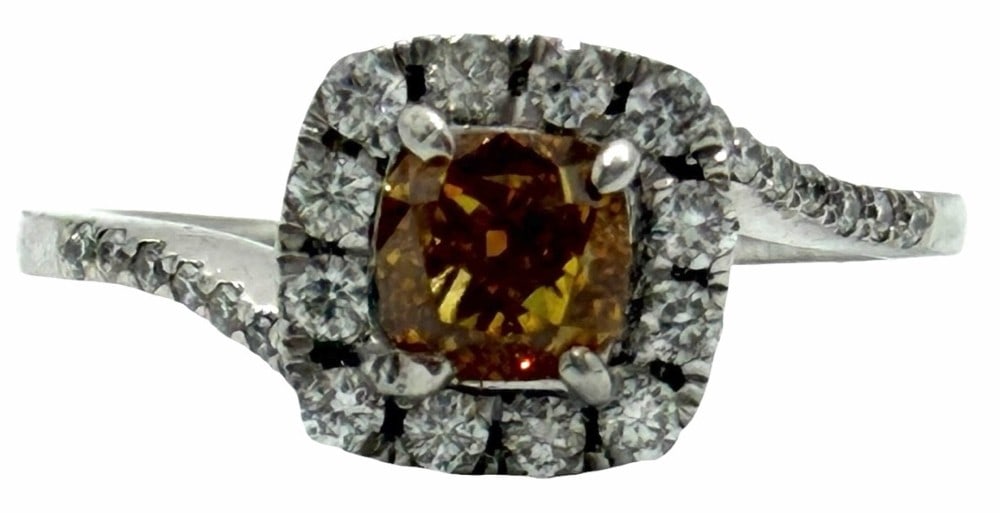 Platinum 0.89ctw Ladies Diamond Unity Ring, Size 7 (1 of 8)