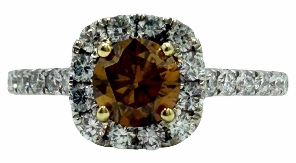 18K White Gold 1.25ctw Two-Tone Diamond Ring, Size 6.5: 18K White Gold 1.25ctw Two-Tone Diamond Ring, Size 6.5.? This ring is polished, stamped and tested with a bright finish.? The ring is mounted with one genuine diamond center stone weighing approximate