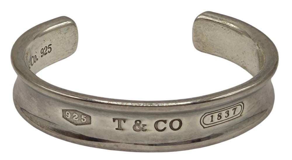 Tiffany & Co. Solid Sterling Silver "1837" Cuff Bracelet (1 of 5)