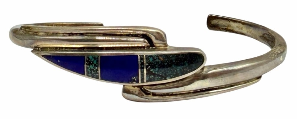 Segura Knifewing Ray Tracey Sterling Silver Native American Navajo Cuff Bracelet (1 of 7)