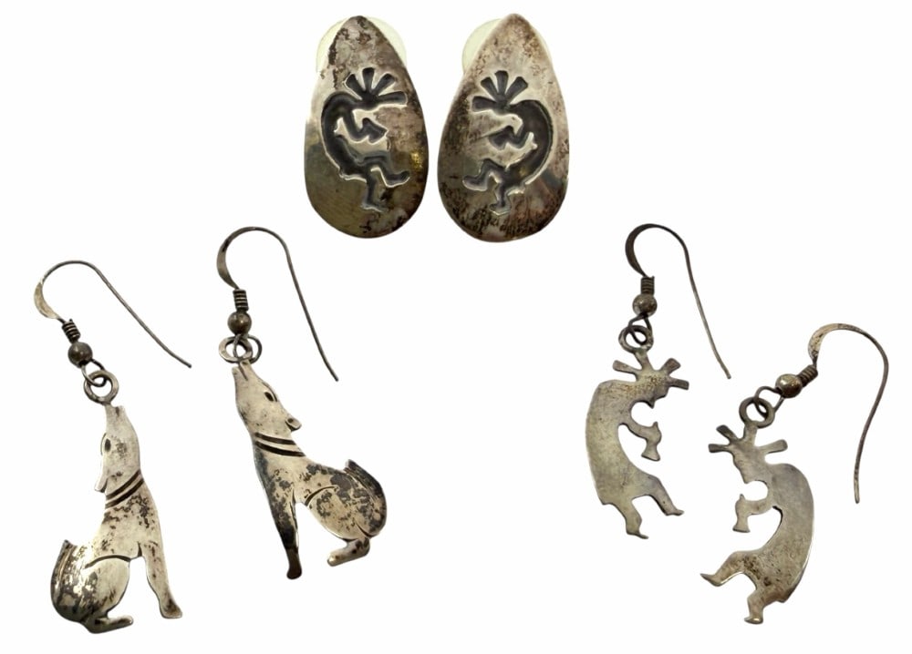 VanHorne Collection Manygoats Sterling Silver Native American Navajo Assorted Earrings (1 of 6)