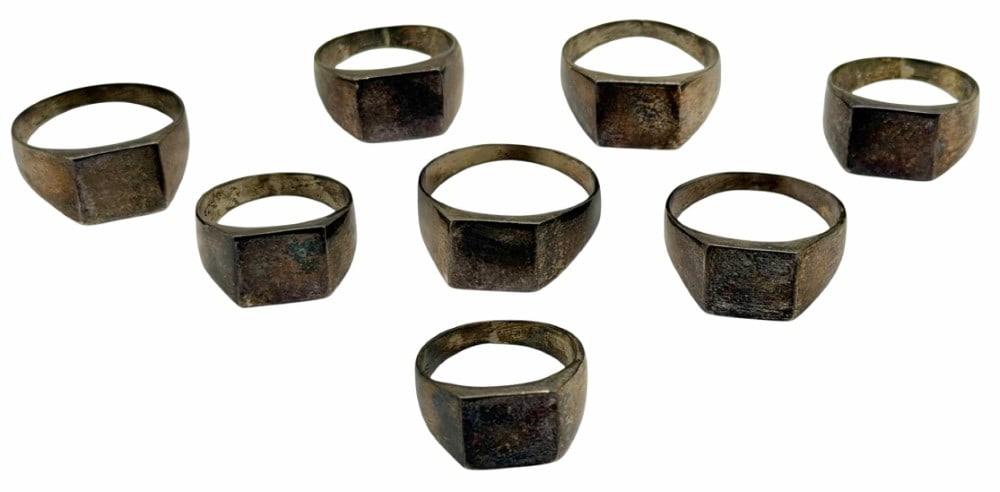 Sterling Silver Native American Signet Rings (1 of 6)