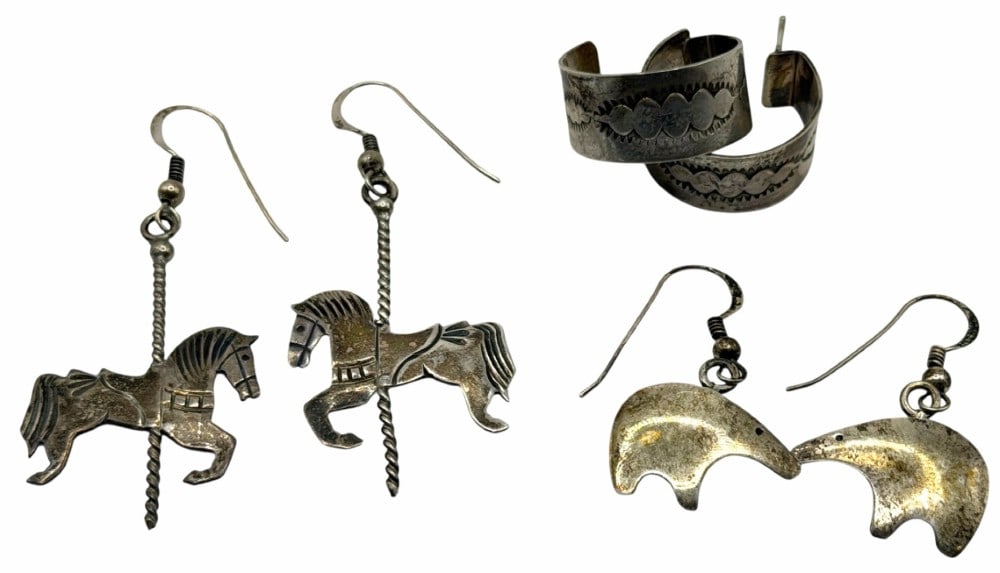 Manygoats Sterling Silver Native American Assorted Dangle Earrings (1 of 7)