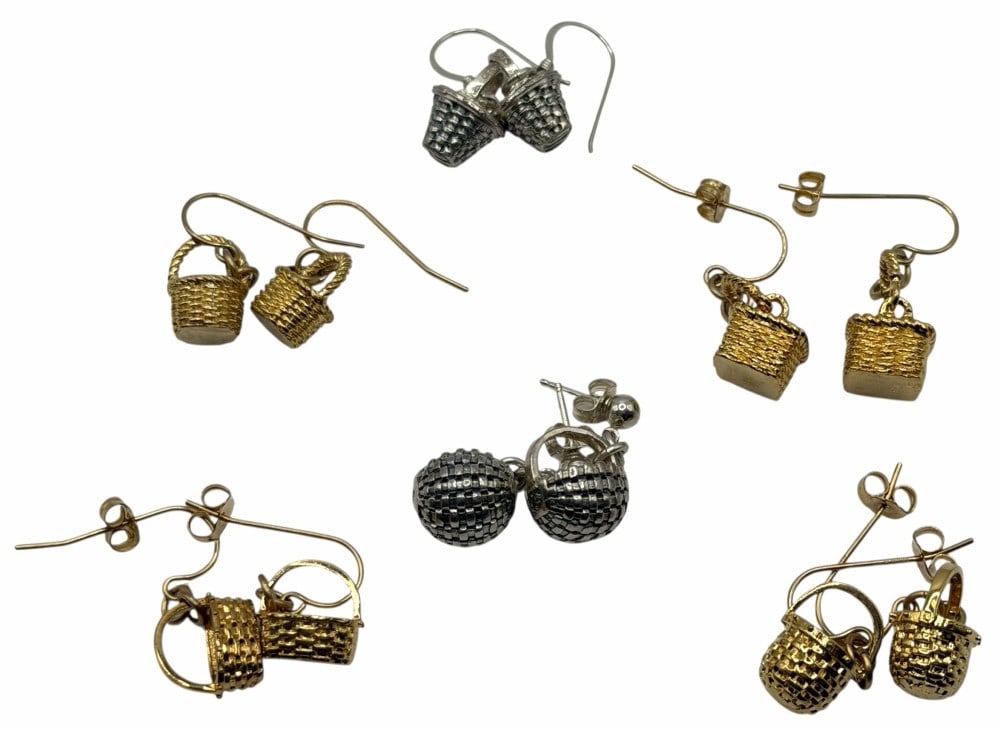 Brown County Baskets Sterling Silver 14/20 Assorted Earrings (1 of 8)
