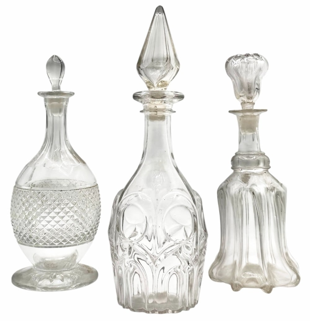 (3) Antique Glass Decanters (1 of 10)