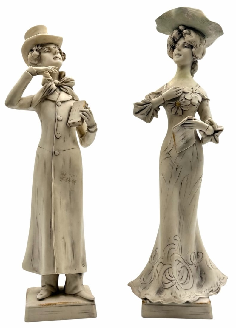 Pair Of Royal Dux Bohemia Porcelain Figurines (1 of 9)