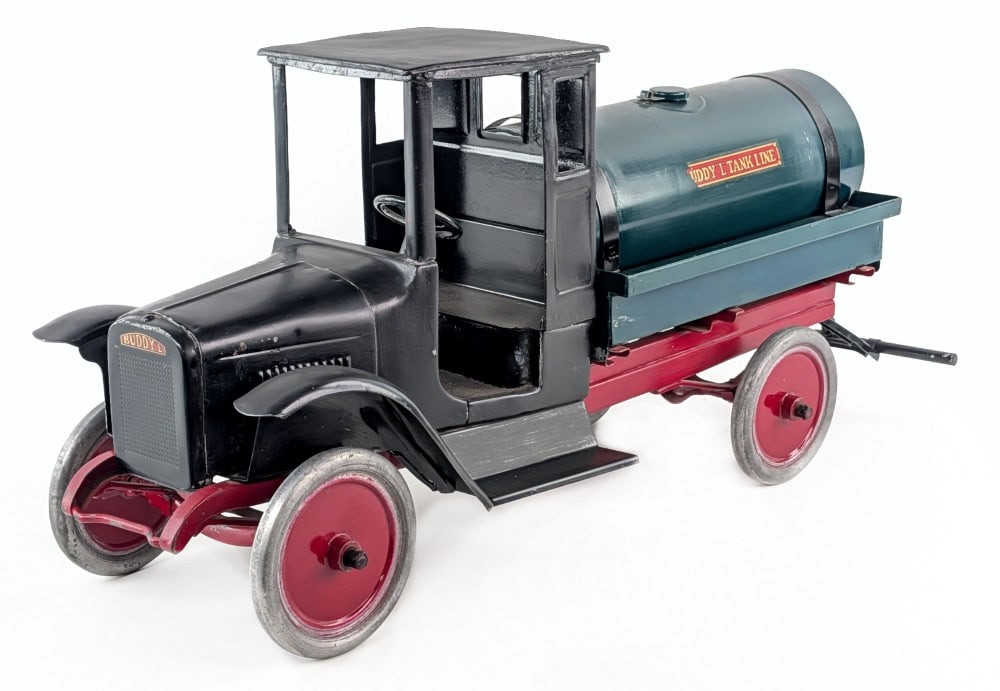 Custom Buddy L Tank Line Tanker Truck w/ Sprinkler Bar (1 of 9)