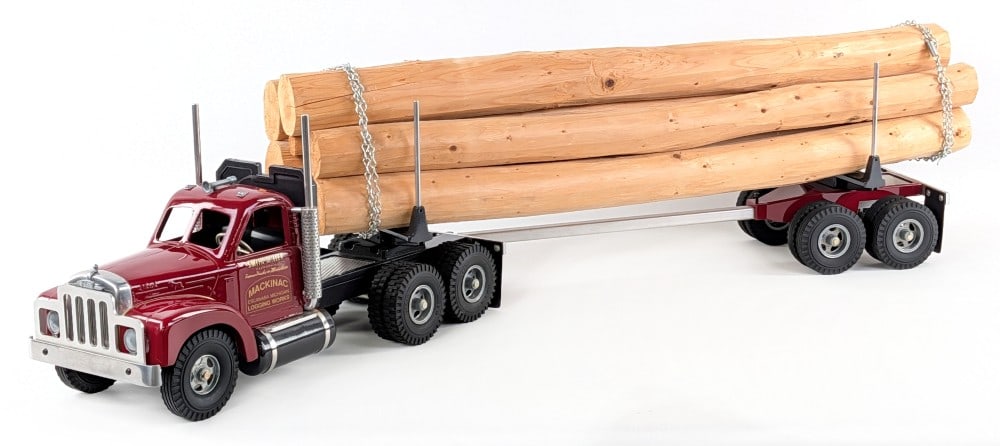 Fred Thompson Smith Miller Mackinac Logging Works B Mack Log Truck (1 of 12)