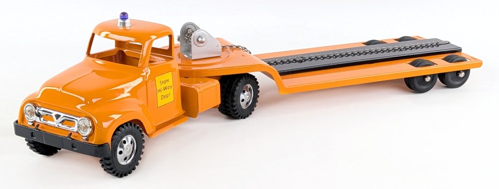 Restored Tonka State Hi-Way Dept Truck with Lowboy Trailer (1 of 8)