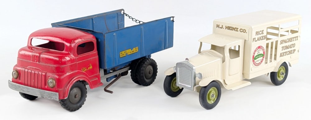 Structo Windup Construction Dump Truck and Heinz 57 Truck (1 of 12)