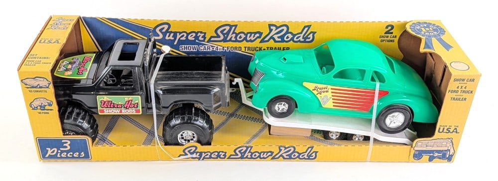 Tim Mee Toy Super Show Rods Truck w/ Trailer & Hot Rod in Box (1 of 7)