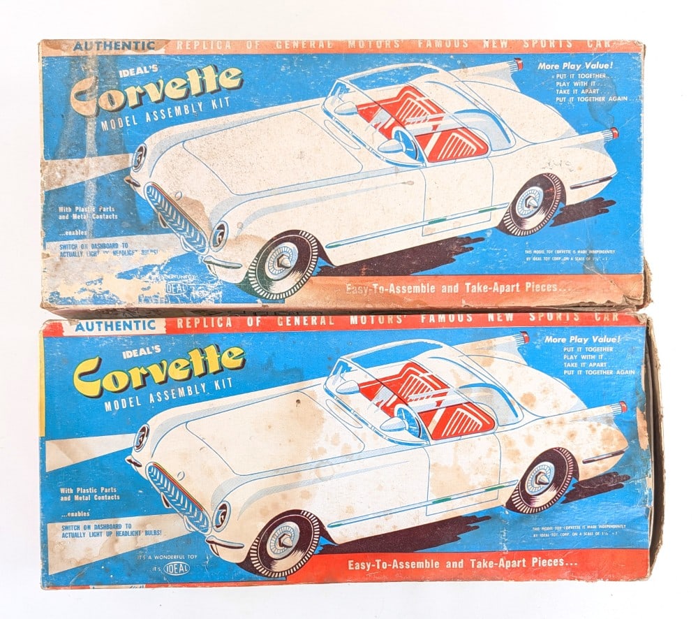 (2) Ideal's Assemble It Yourself Corvette Model in Boxes (1 of 9)