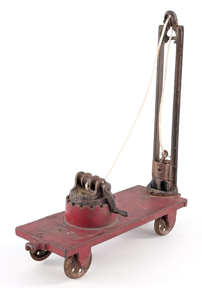 Arcade Cast Iron Pile Driver Train Car (1 of 6)