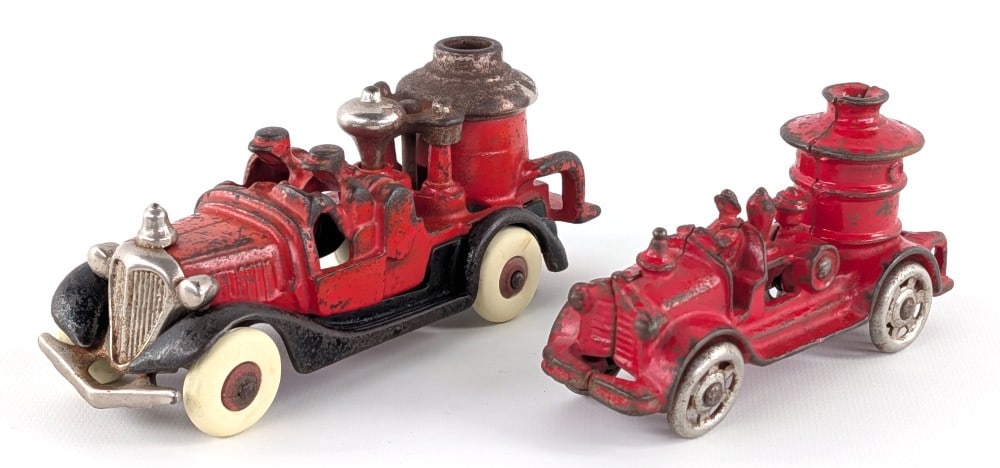Hubley & AC Williams Cast Iron Fire Pumper Trucks (1 of 9)