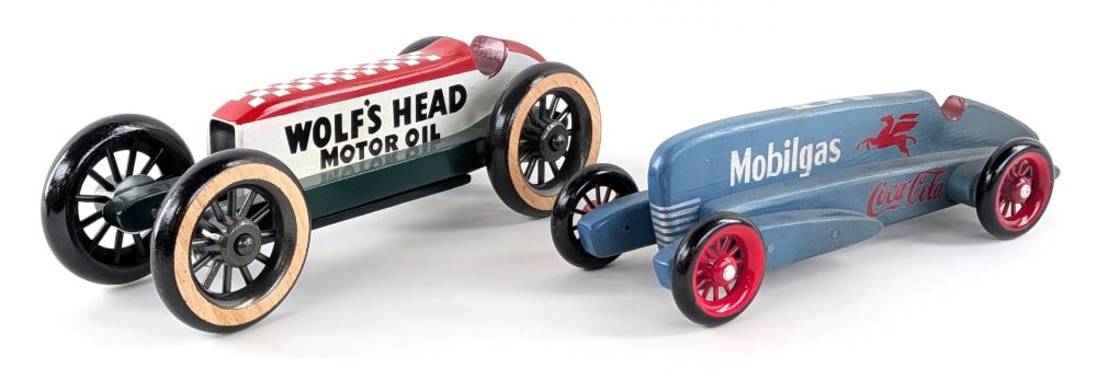 Custom Wolf's Head Motor Oil & Mobilgas Race Cars (1 of 13)