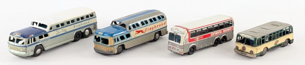 (4) Japan Tin Friction Greyhound, Continental Trailways, and COA Buses (1 of 7)