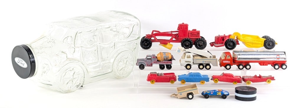 Large Glass Antique Car Container with Toys (1 of 8)