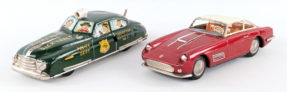 Marx Tin Windup Dick Tracy Squad Car & Bandai Ferrari (1 of 11)