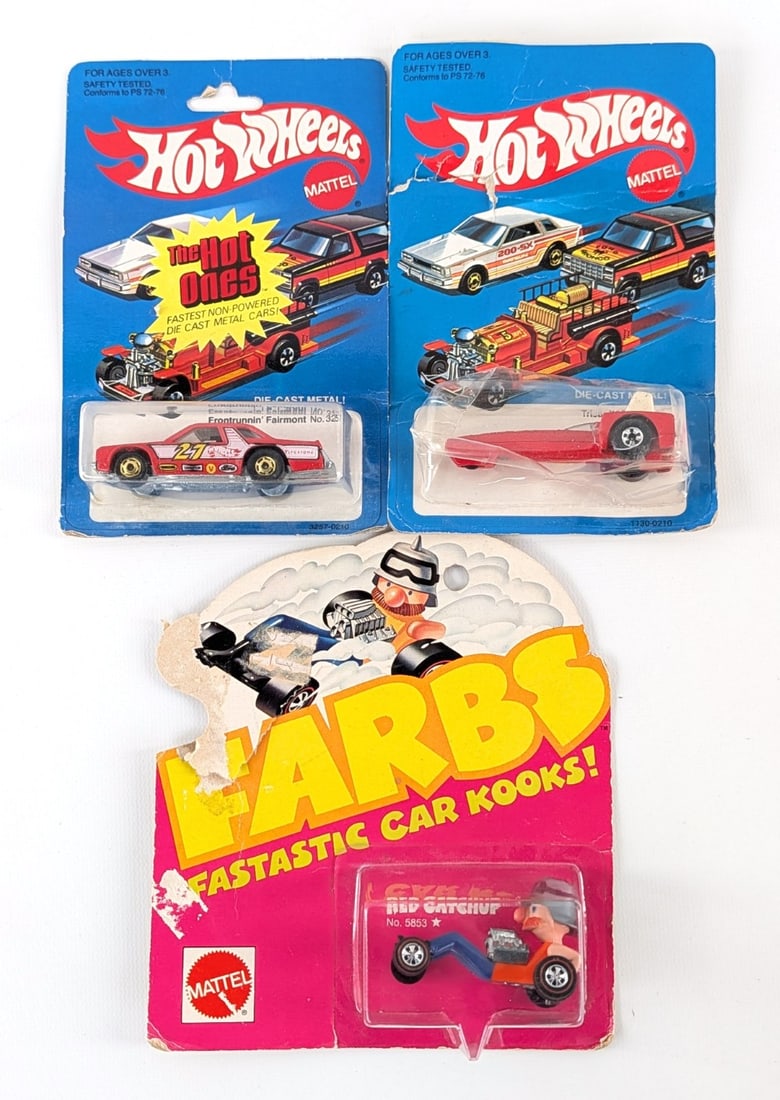 Hot Wheels Farbs Red Catchup, Fortrunnin' Fairmont, and Tricar X8 (1 of 5)