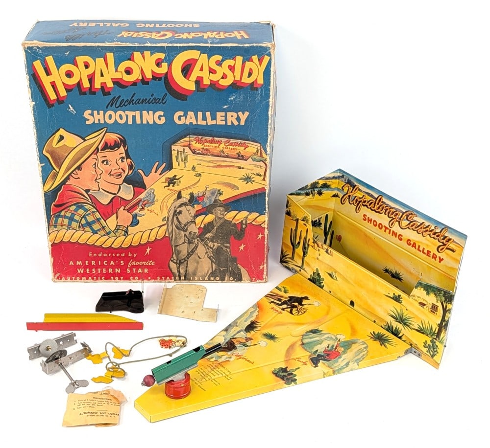Hopalong Cassidy Mechanical Shooting Gallery w/ Box (1 of 7)