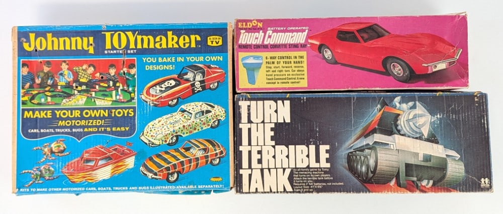 Eldon Touch Command Sting Ray, Tomy Turn The Terrible Tank, and Johnny Toymaker (1 of 14)