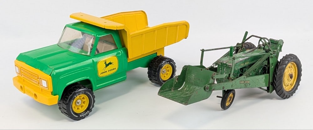 Custom Tonka John Deere Dump Truck & Eska John Deere 60 w/ Loader (1 of 9)