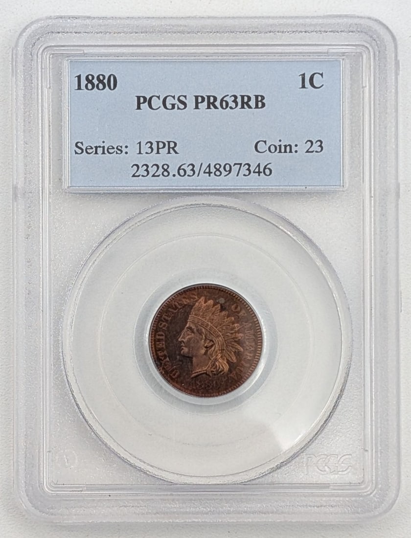 1880 United States Proof Indian Head Cent - PCGS PF 63 RB (1 of 2)