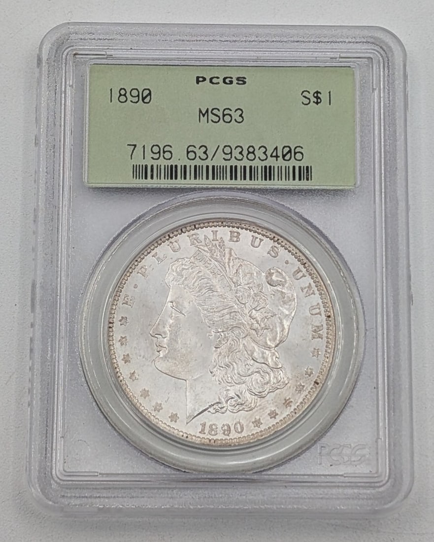 1890 United States Morgan Silver Dollar - PCGS MS63 (1 of 2)