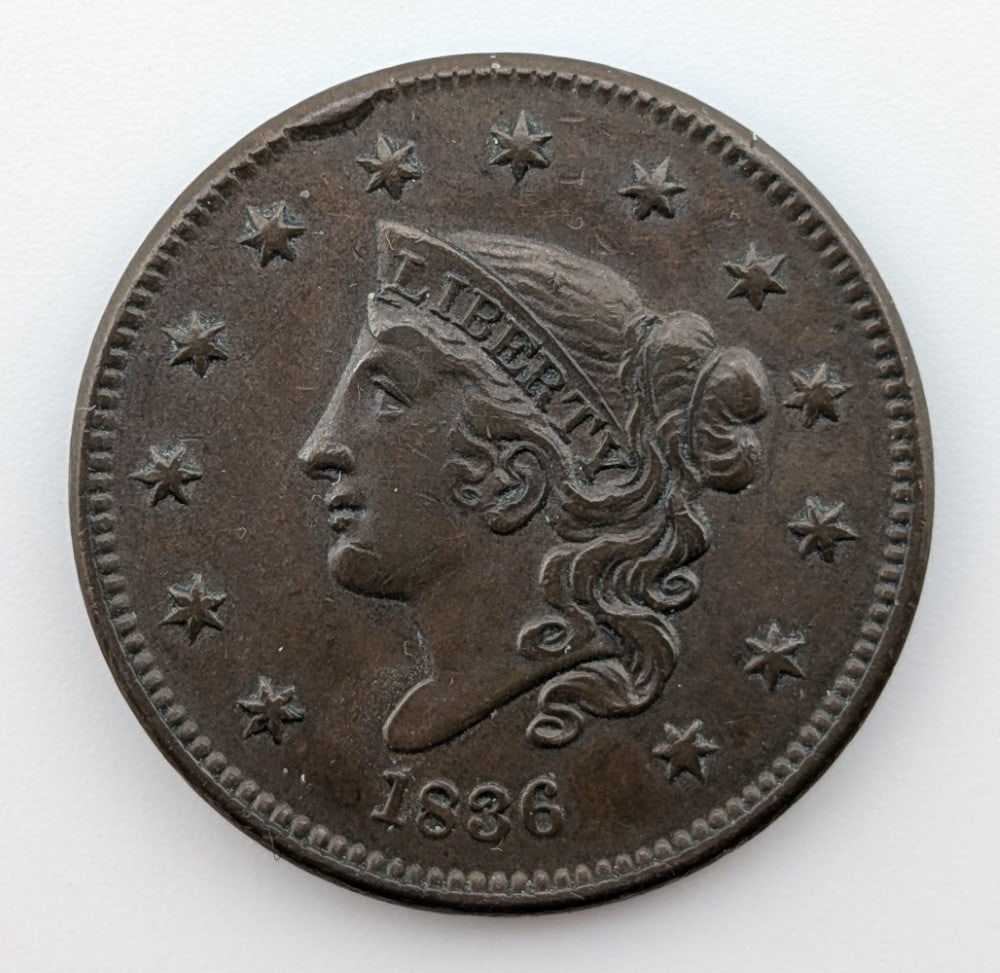 1836 United States Coronet Head Large Cent (1 of 2)