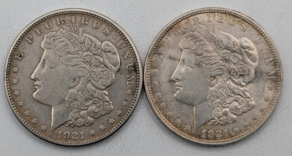 1921-D & 1921-S United States Morgan Silver Dollars (1 of 2)